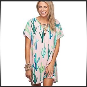 Buddy Love Cactus Print Mini Dress